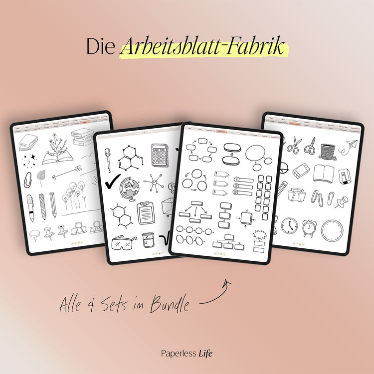 "Die Arbeitsblatt-Fabrik" - Digitale Sticker für die Gestaltung deiner Arbeitsblätter