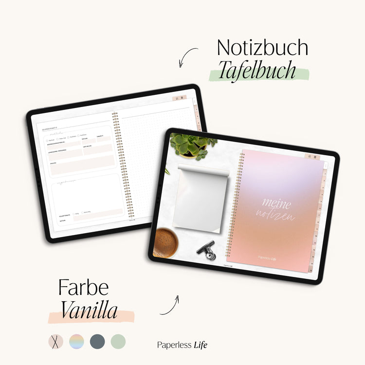 Digitales Notizbuch "Tafelbuch" - 15 Reiter | Ergänzt jeden Lehrerkalender