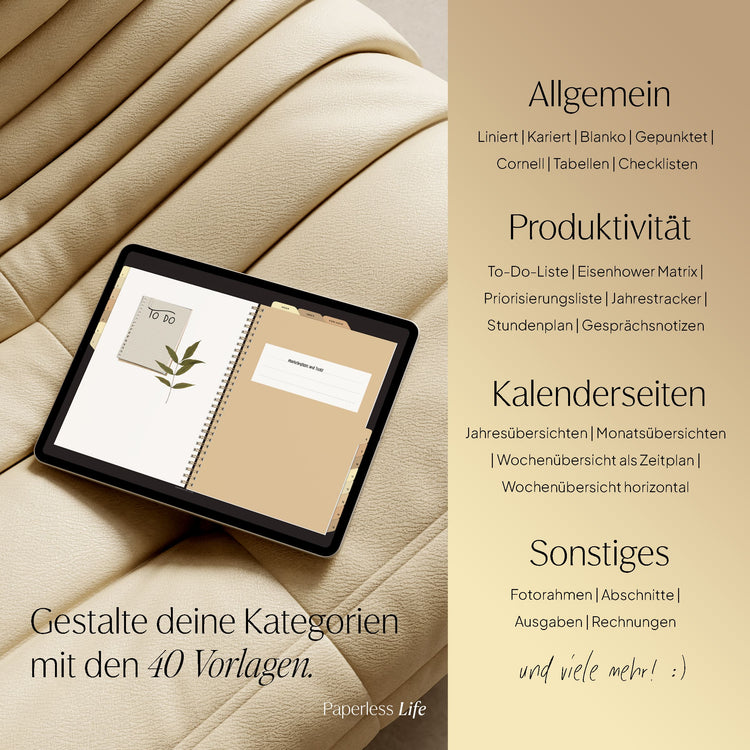 Digitales Notizbuch "Endlich Papierlos" - 15 Reiter | Limited Edition