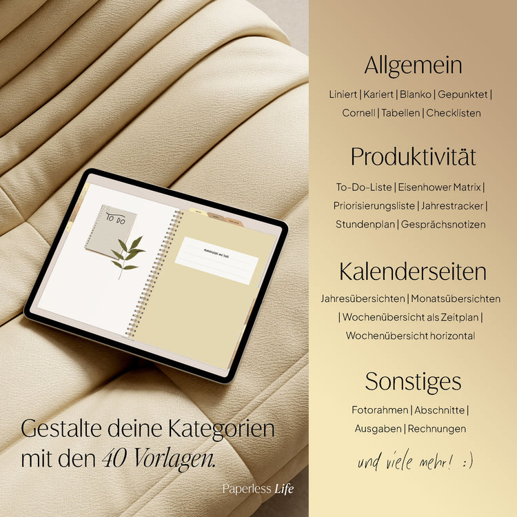 Digitales Notizbuch "Endlich Papierlos" - 15 Reiter | Limited Edition