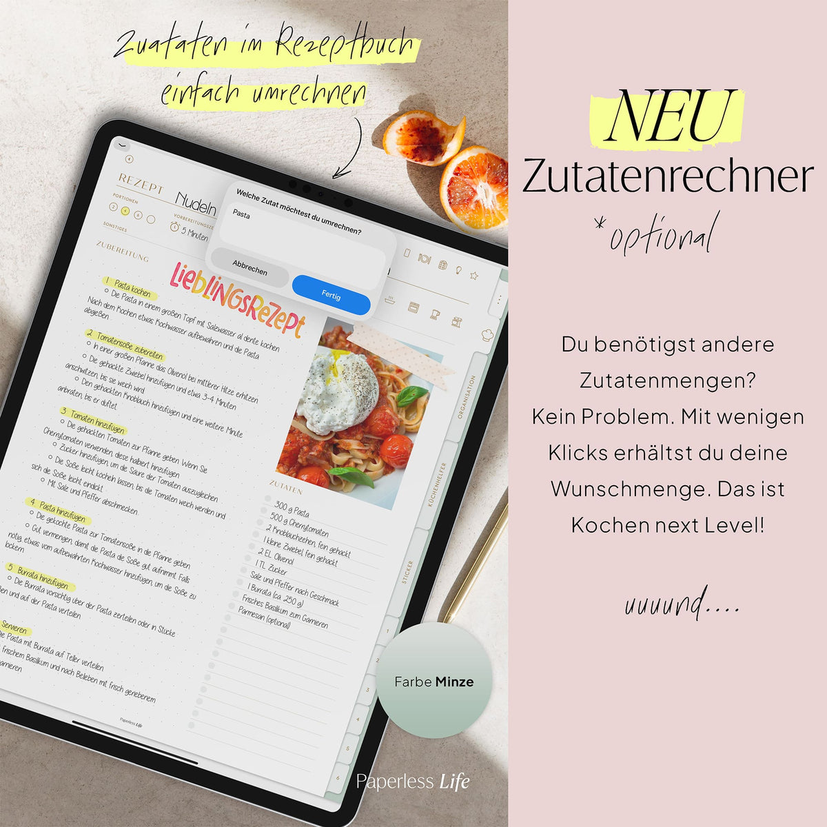 Digitales Rezeptbuch