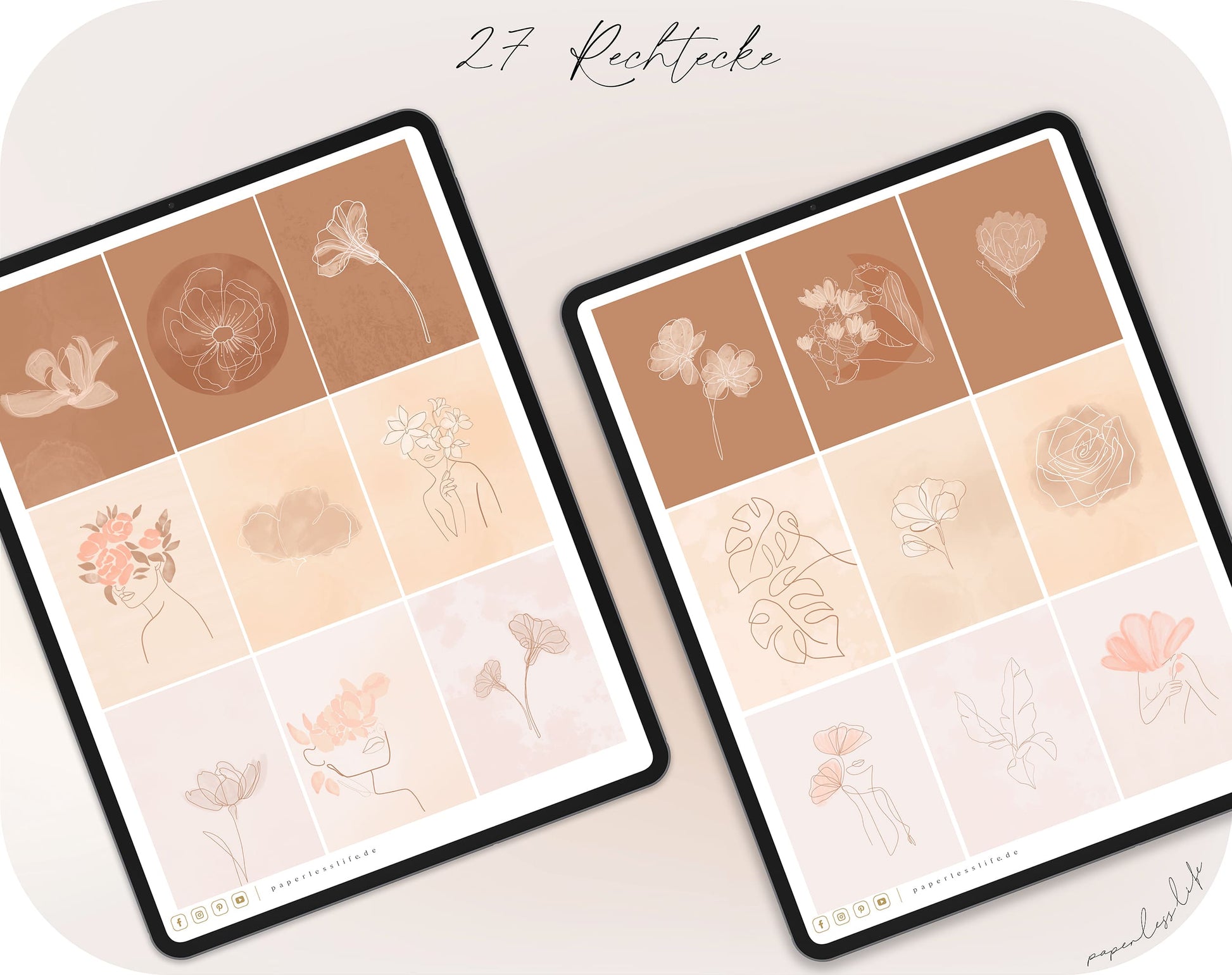 Goodnotes sticker Flower beige