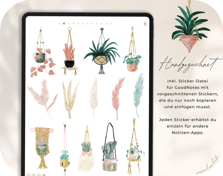 215 Digitale Sticker | Boho Botanic