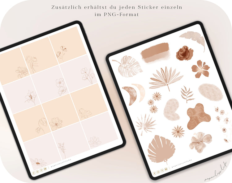 Goodnotes sticker Flower beige