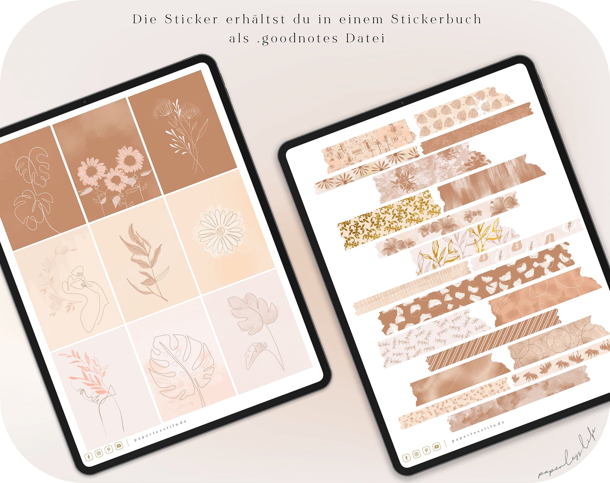 Goodnotes sticker Flower beige