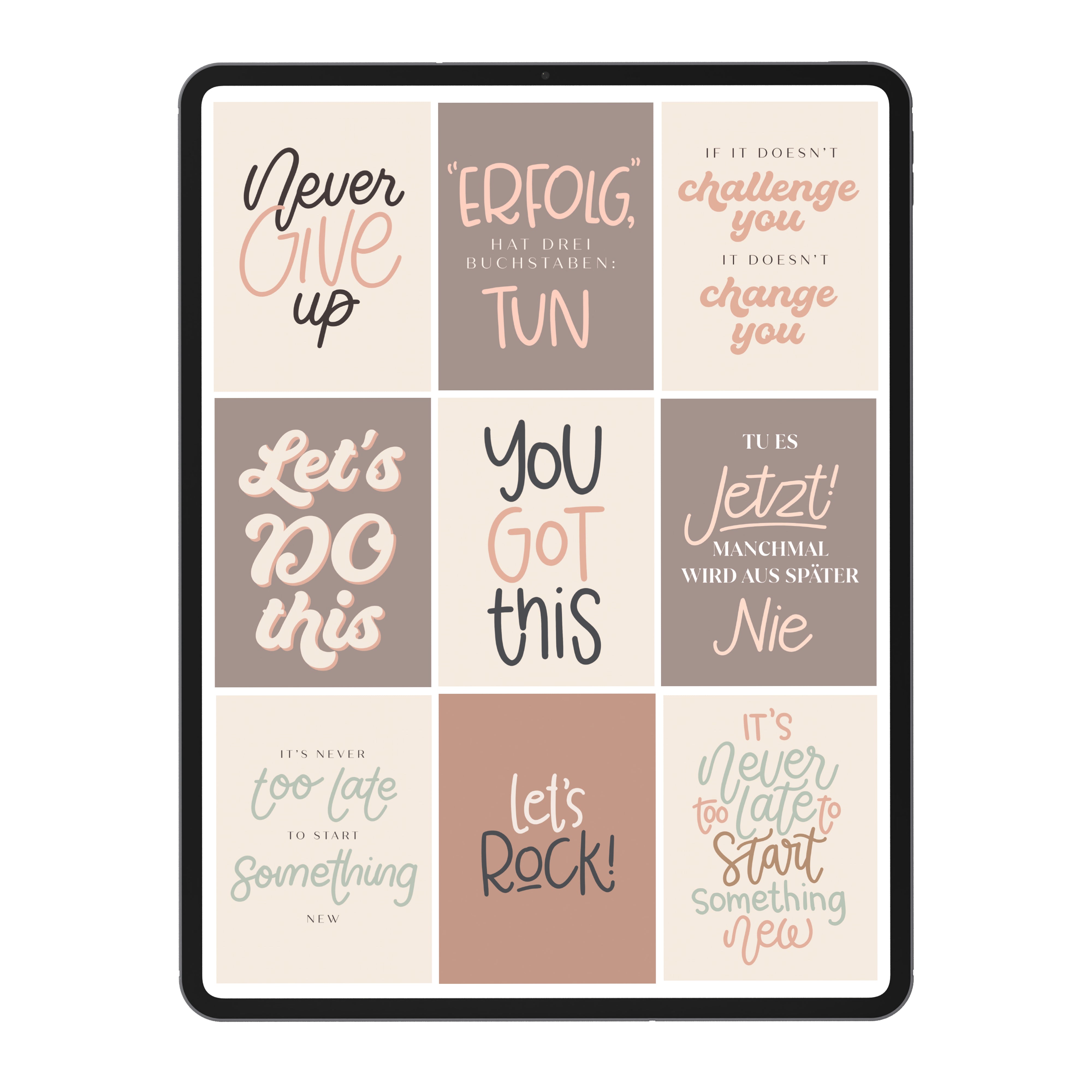 150 Digitale Sticker - Motivation & Motivationssprüche