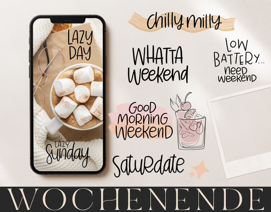 150+ Instagram Story Stickers - 🎉 Weekend