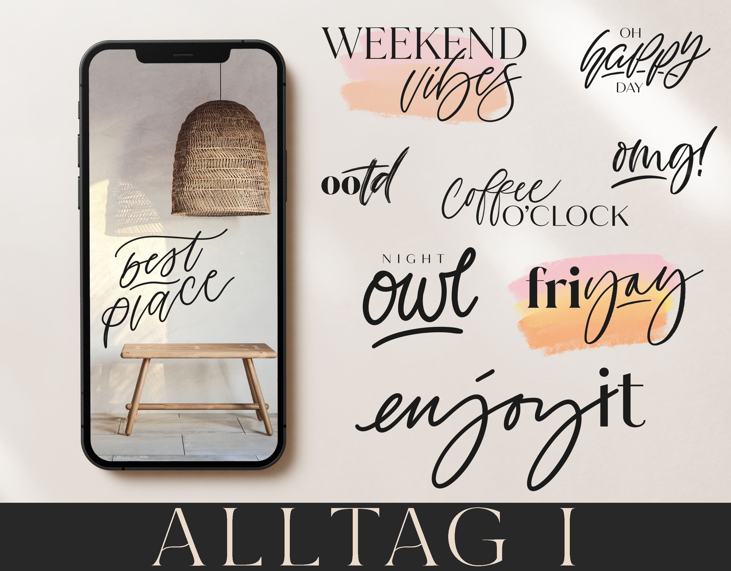 200+ Instagram Story Sticker - 🌤️ Alltag Wörter