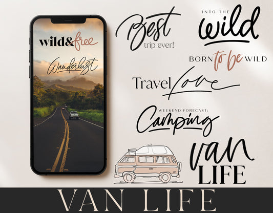 240+ Instagram Story Sticker - 🚐 Van Life & Roadtrip