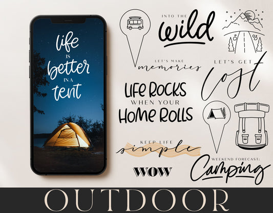 210+ Instagram Story Stickers - 🥾 Camping & Outdoor