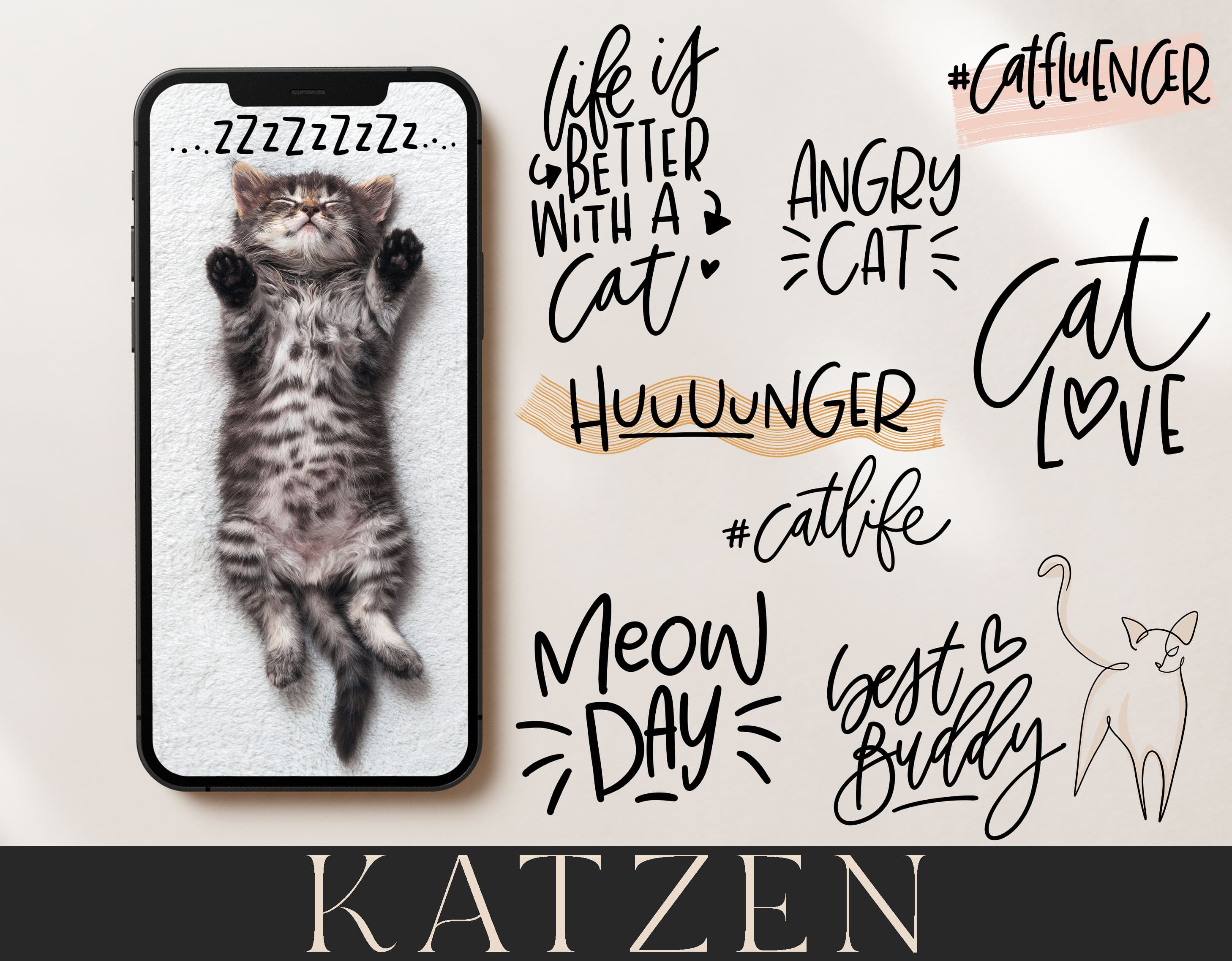 80+ Instagram Story Sticker - 🐈 Katzen