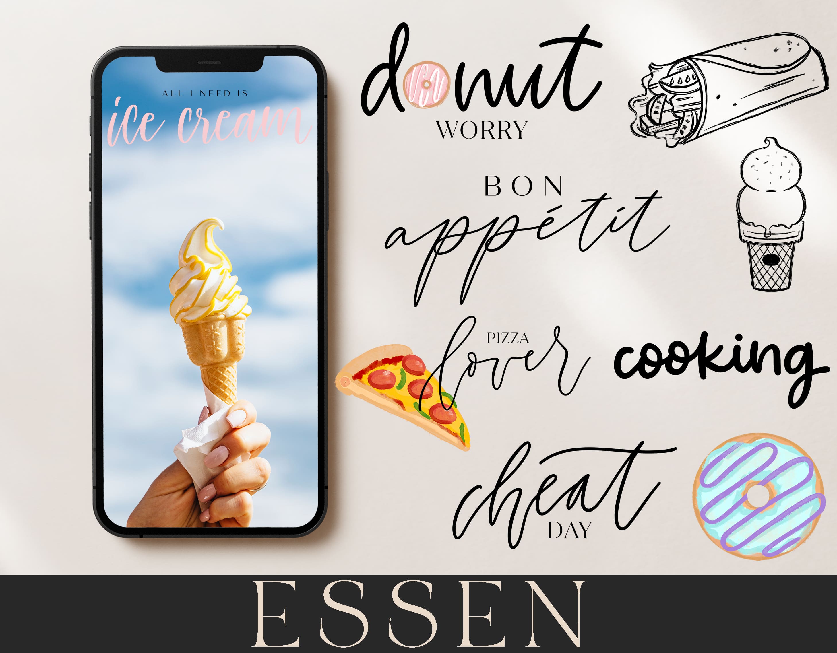 160+ Instagram Story Sticker - 🍩 Essen